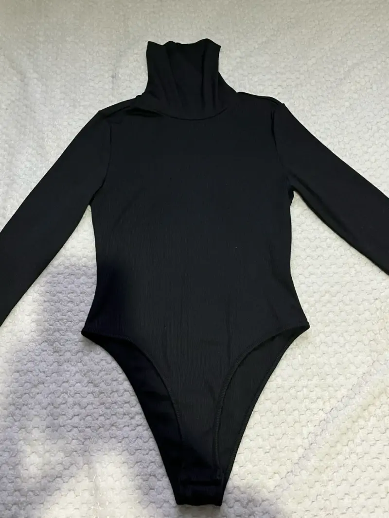 Body negro manga larga