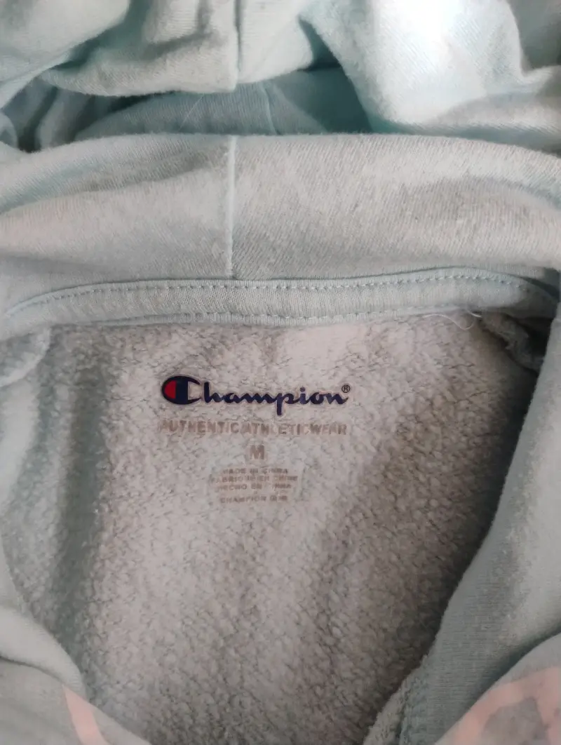 Polerón con capucha Champion celeste - 2
