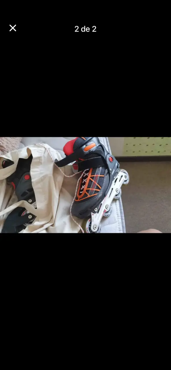 Patines en línea Rider velocity gris y naranja - 2