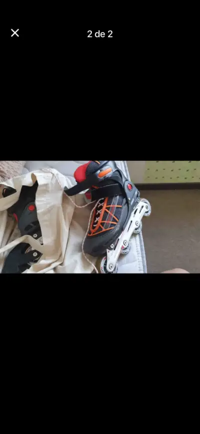 Patines en línea Rider velocity gris y naranja - miniatura 2