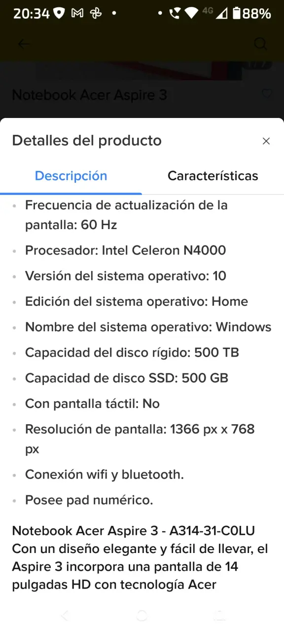Laptop Acer roja - 6