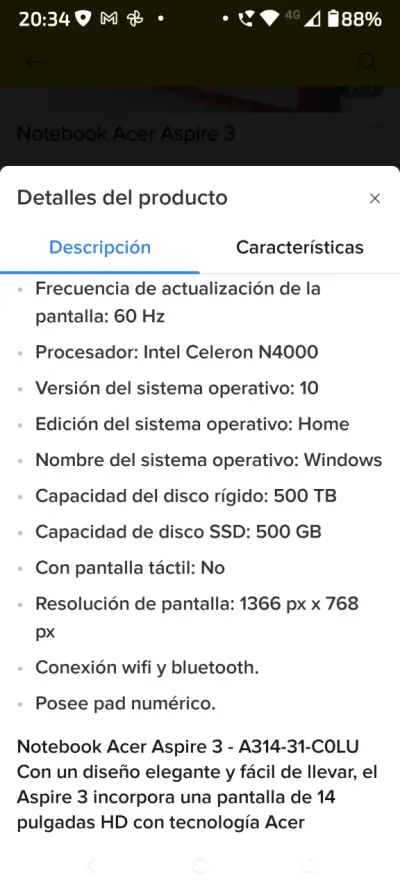 Laptop Acer roja - miniatura 6