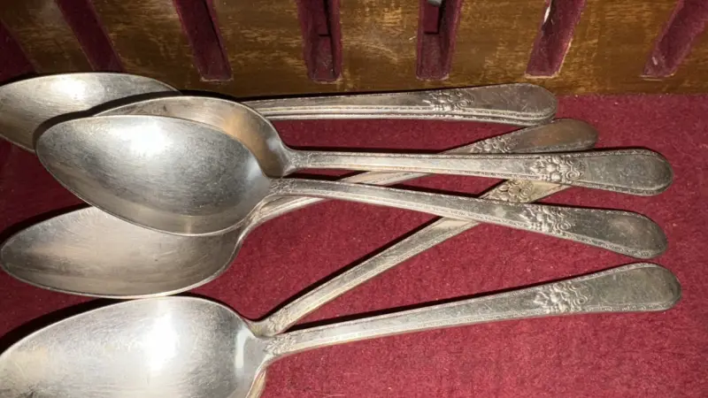 Set cubiertos plateado vintage - 4