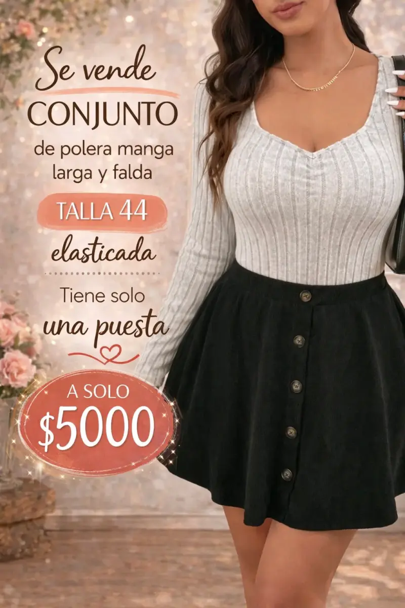 Conjunto polera y falda talla 44