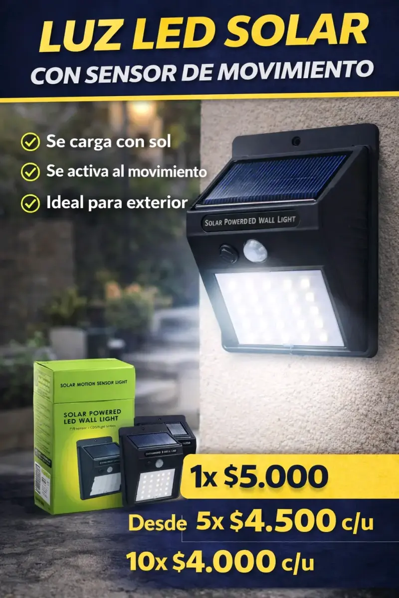 Luz LED solar con sensor