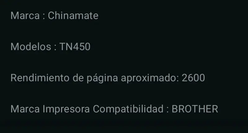 Brother toner láser TN450 - 2