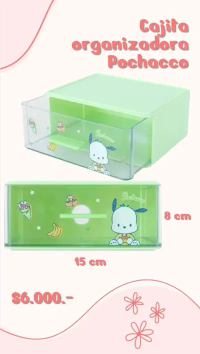 Cajita organizadora Pochacco verde - miniatura 1