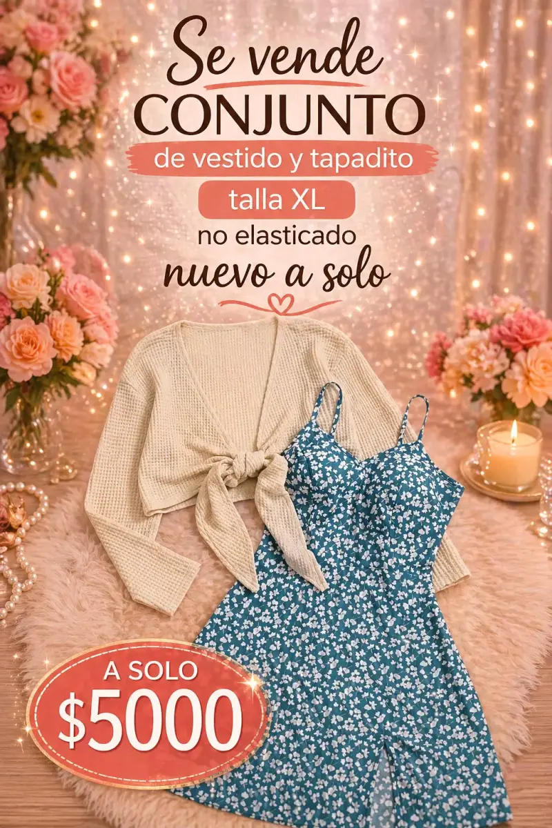 Conjunto vestido y tapadito XL