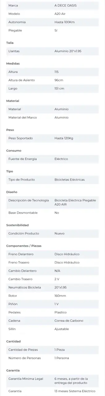 Bicicleta eléctrica plegable blanca - 4