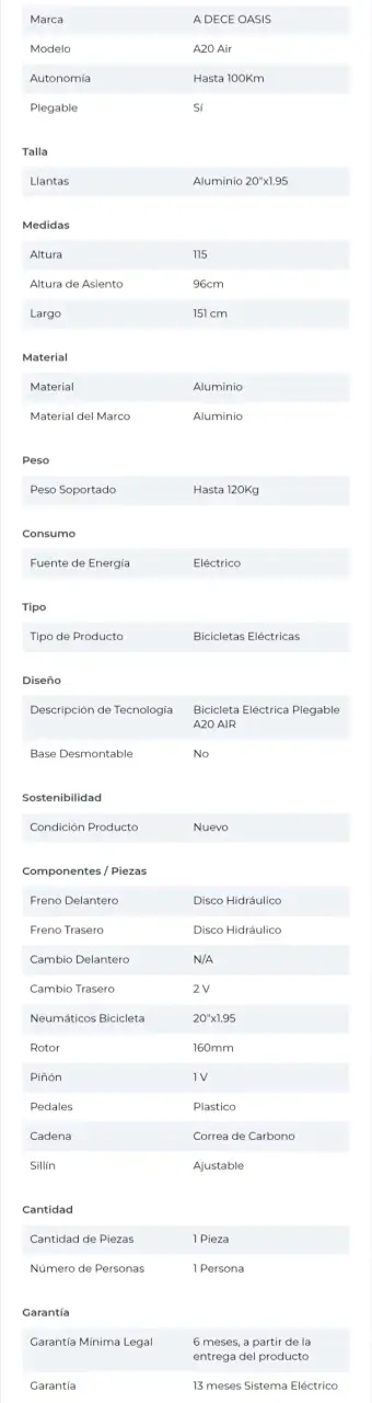 Bicicleta eléctrica plegable blanca - miniatura 4
