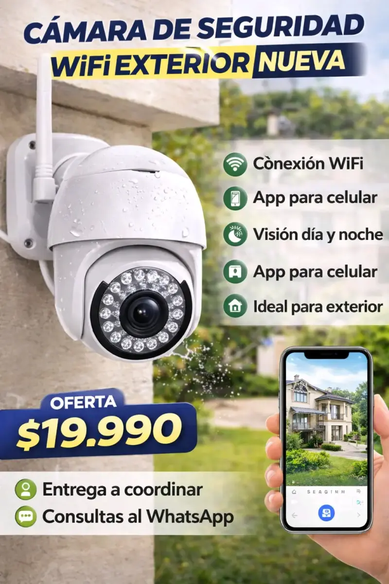 Cámara de seguridad WiFi exterior