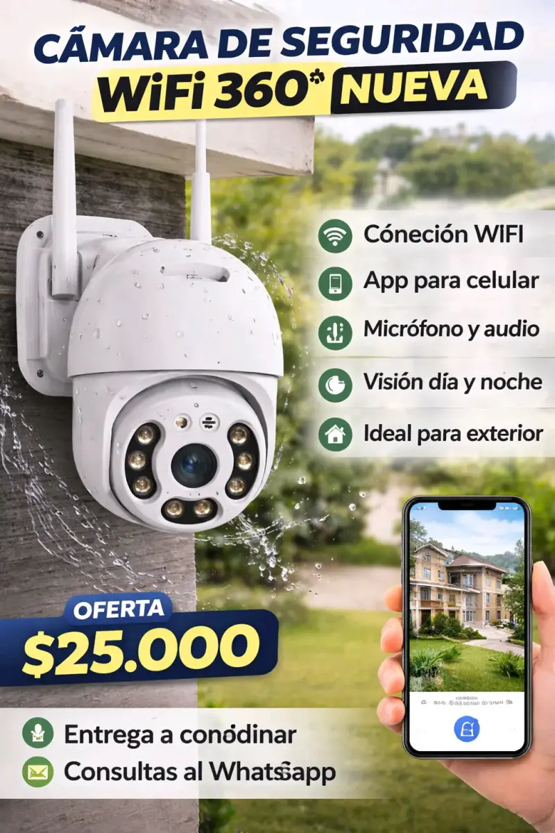 Cámara de seguridad WiFi 360°
