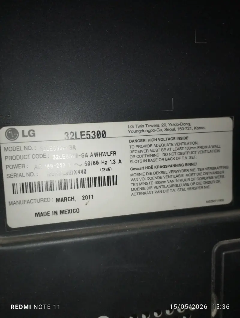 Televisor LG pantalla plana 32 pulgadas - 5