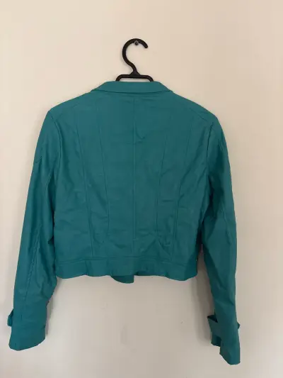 Chaqueta turquesa con cremallera - miniatura 2