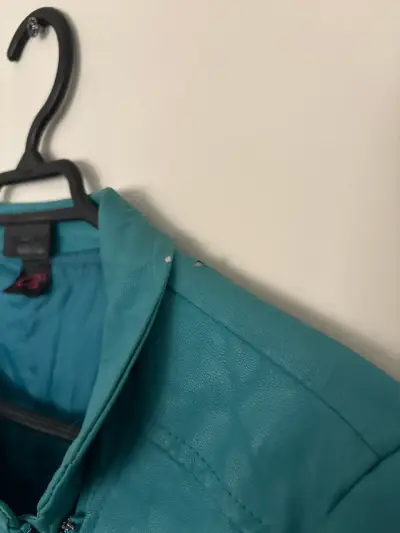 Chaqueta turquesa con cremallera - miniatura 4