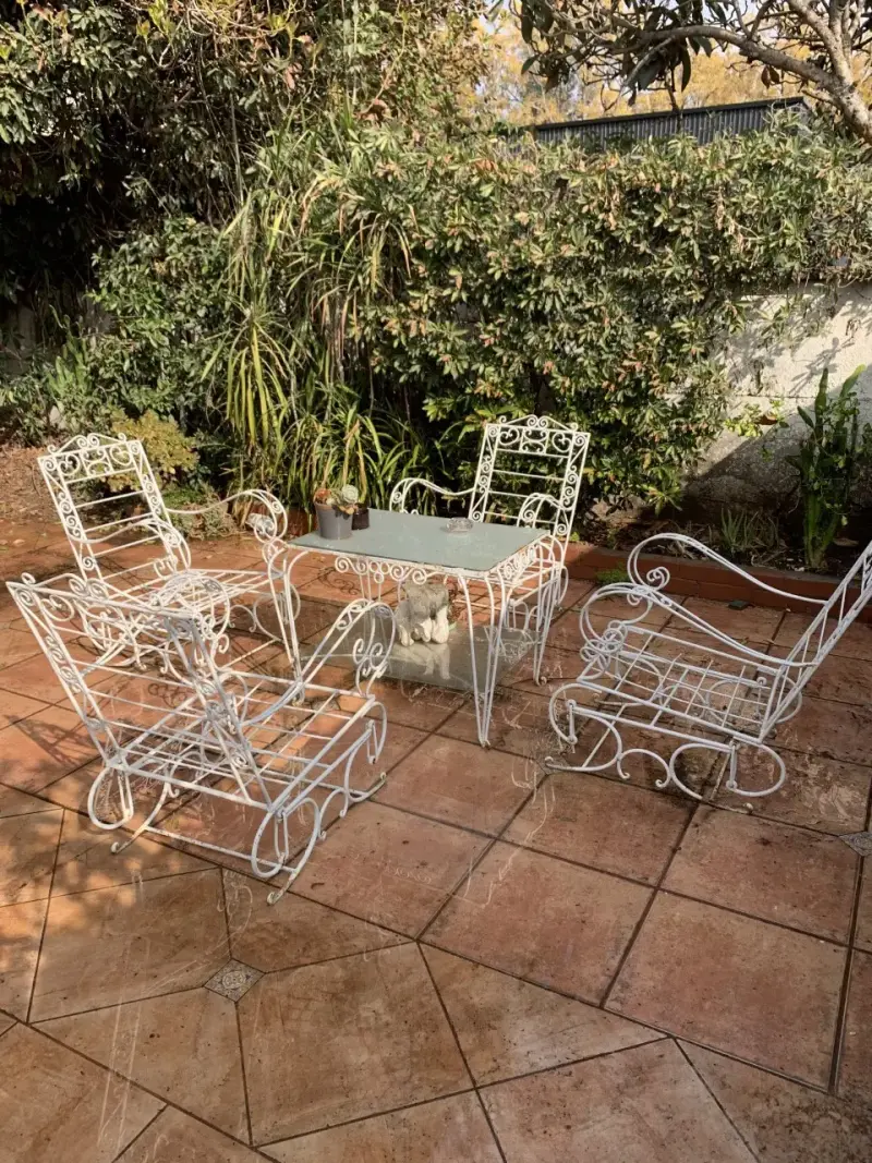 Juego de muebles de jardín metálico - 1