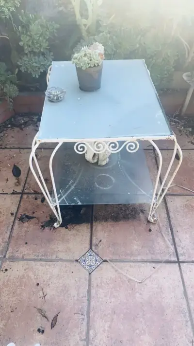 Juego de muebles de jardín metálico - miniatura 2