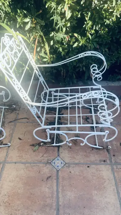 Juego de muebles de jardín metálico - miniatura 4