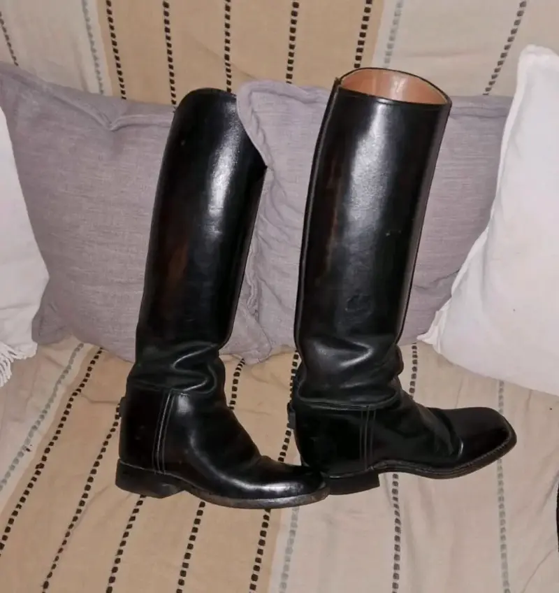 Botas de cuero negras altas - 4