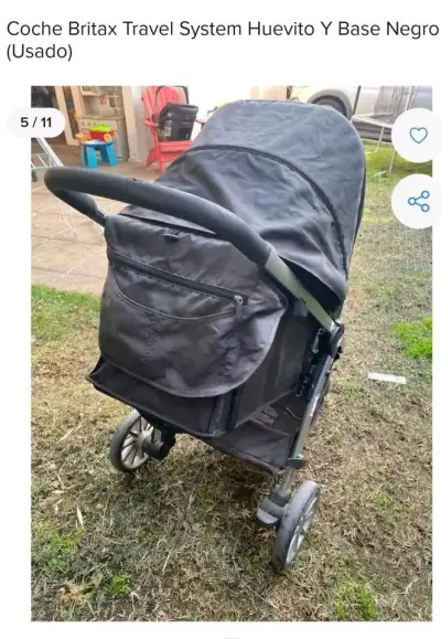 Coche Britax Travel System Negro - miniatura 1