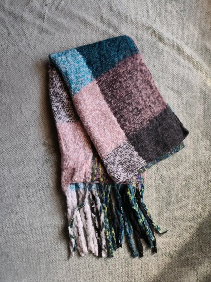 Bufanda de lana multicolor - 5