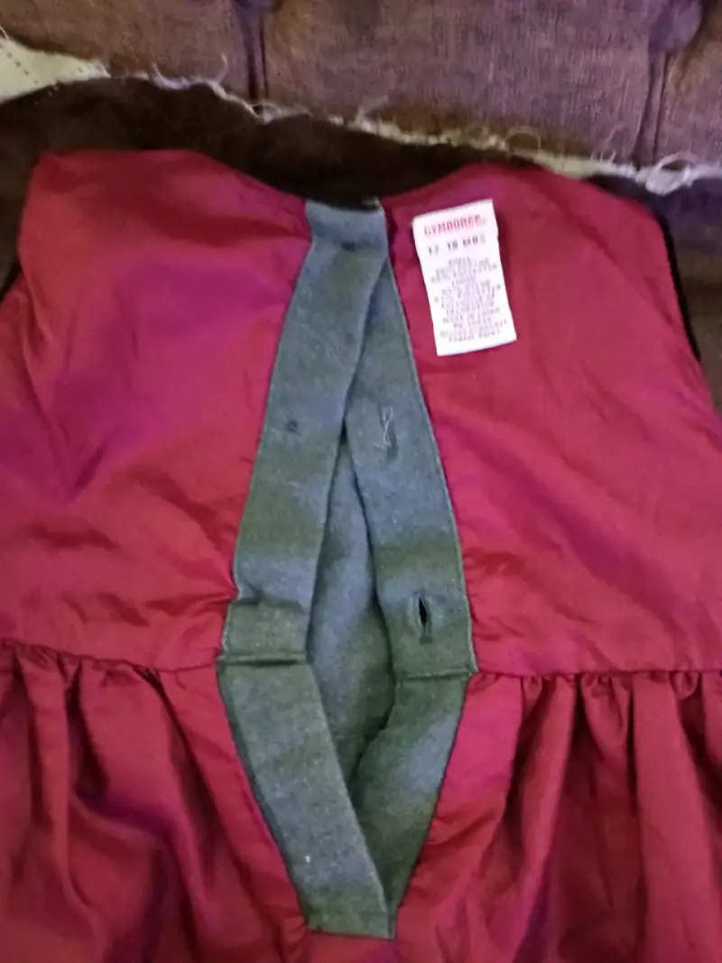 Vestido infantil gris con bordado - 3