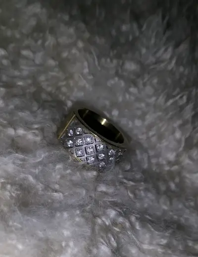 Anillo acero inoxidable con circones - miniatura 1