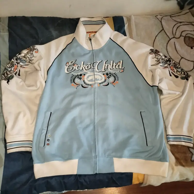 Chaqueta Ecko Unltd azul y blanca - 1