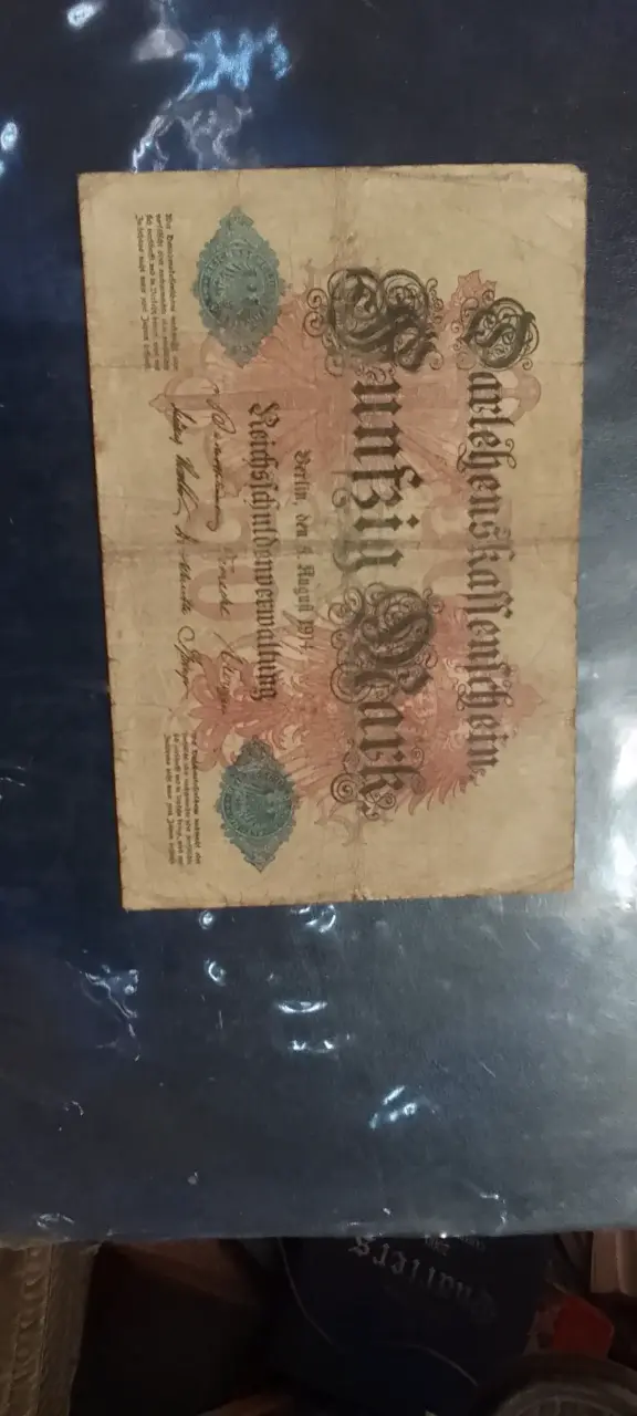 Billete antiguo Alemania 50 mark 1914 - 1