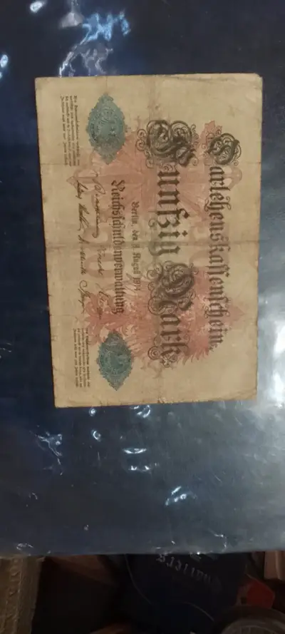 Billete antiguo Alemania 50 mark 1914 - miniatura 1