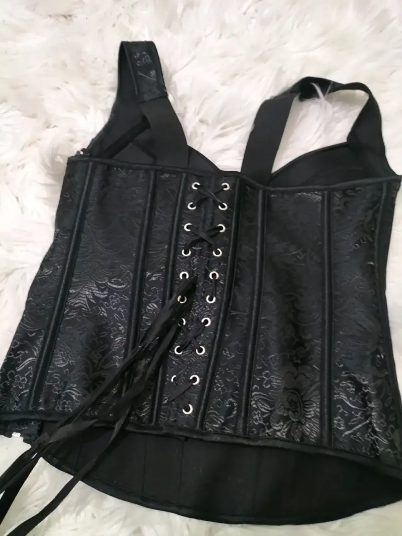 Corset negro bordado - 2
