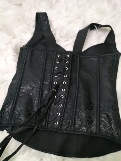 Corset negro bordado - miniatura 2