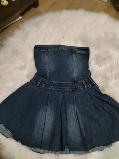 Vestido strapless denim INDEX - miniatura 1