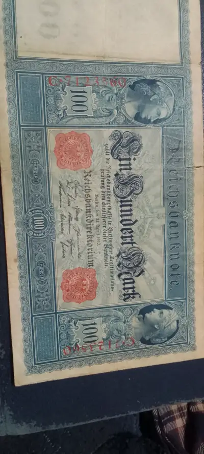 Billete Alemania 100 mark 1910 - miniatura 1