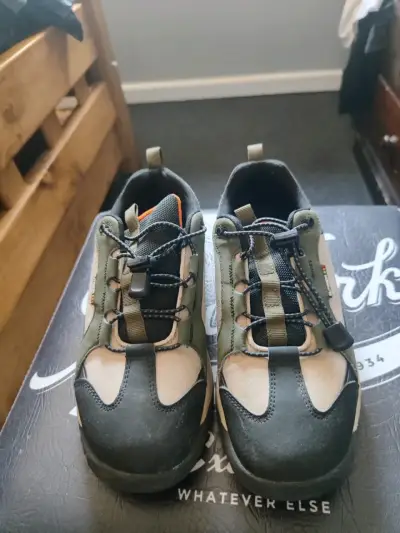 Zapatillas deportivas niño verde y beige - miniatura 1