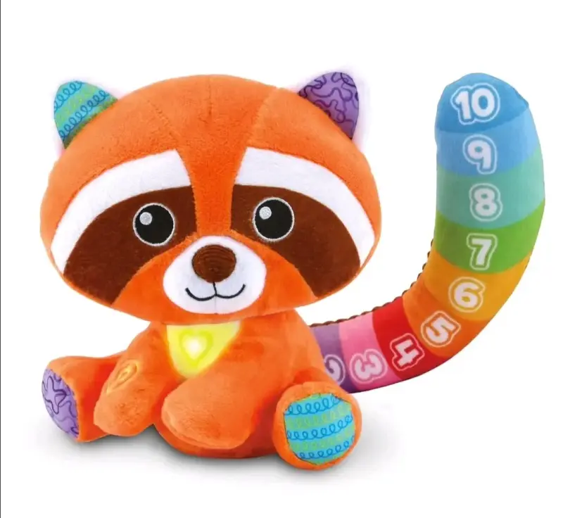 Peluche mapache brillante multicolor