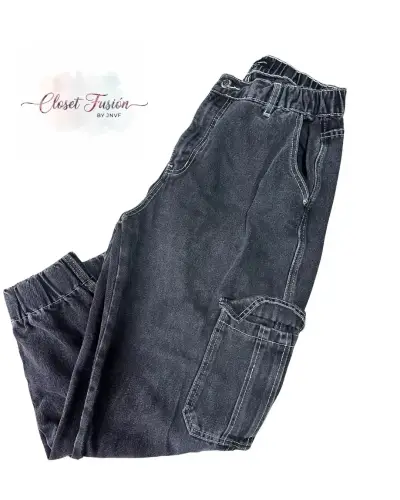 Pantalón cargo negro - miniatura 3