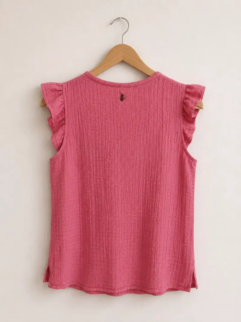 Blusa rosada con botones - 2