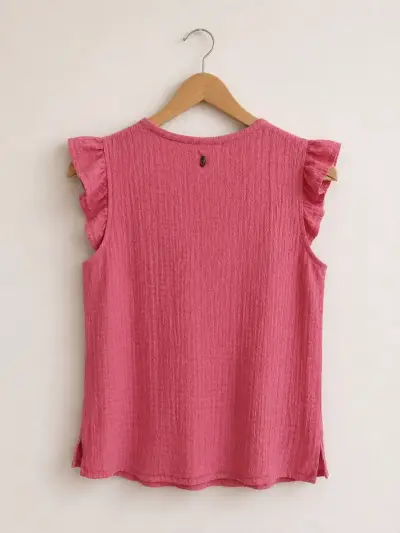 Blusa rosada con botones - miniatura 2