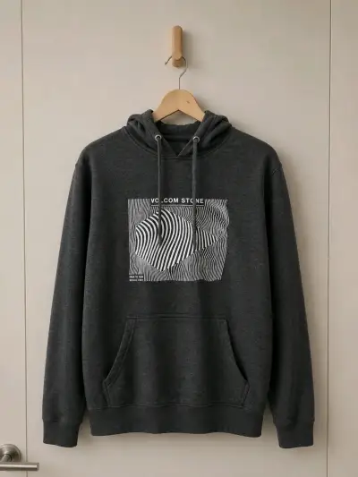 Polerón con capucha gris estampado - miniatura 1