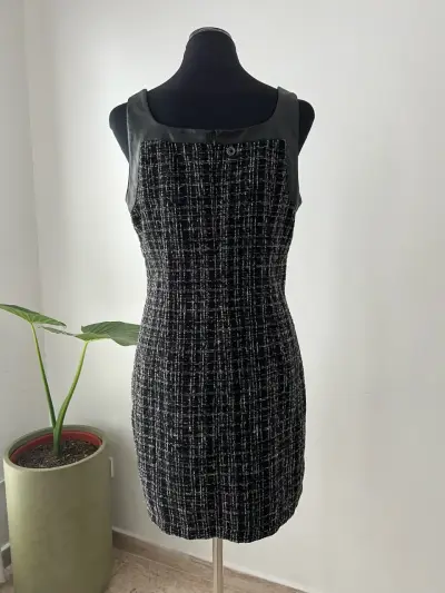 Vestido tejido blanco y negro - miniatura 2