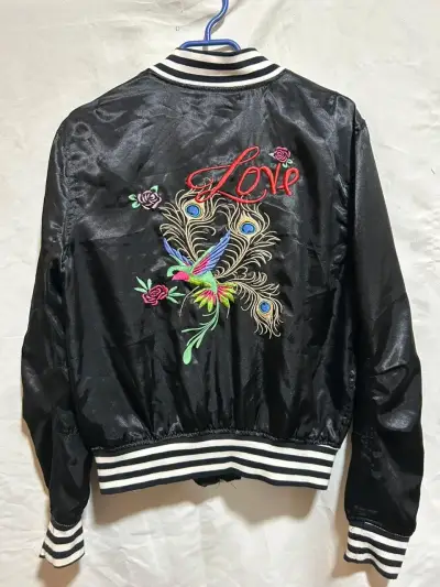 Chaqueta bomber negra mujer - miniatura 2