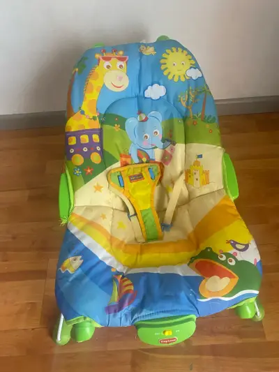Silla vibratoria infantil colorida - miniatura 1