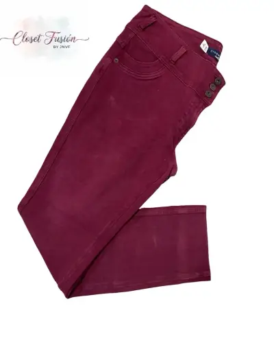 Pantalones burdeos mujer - miniatura 1
