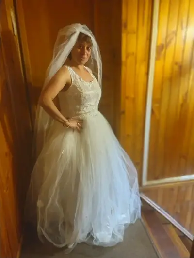 Vestido de novia blanco - miniatura 6
