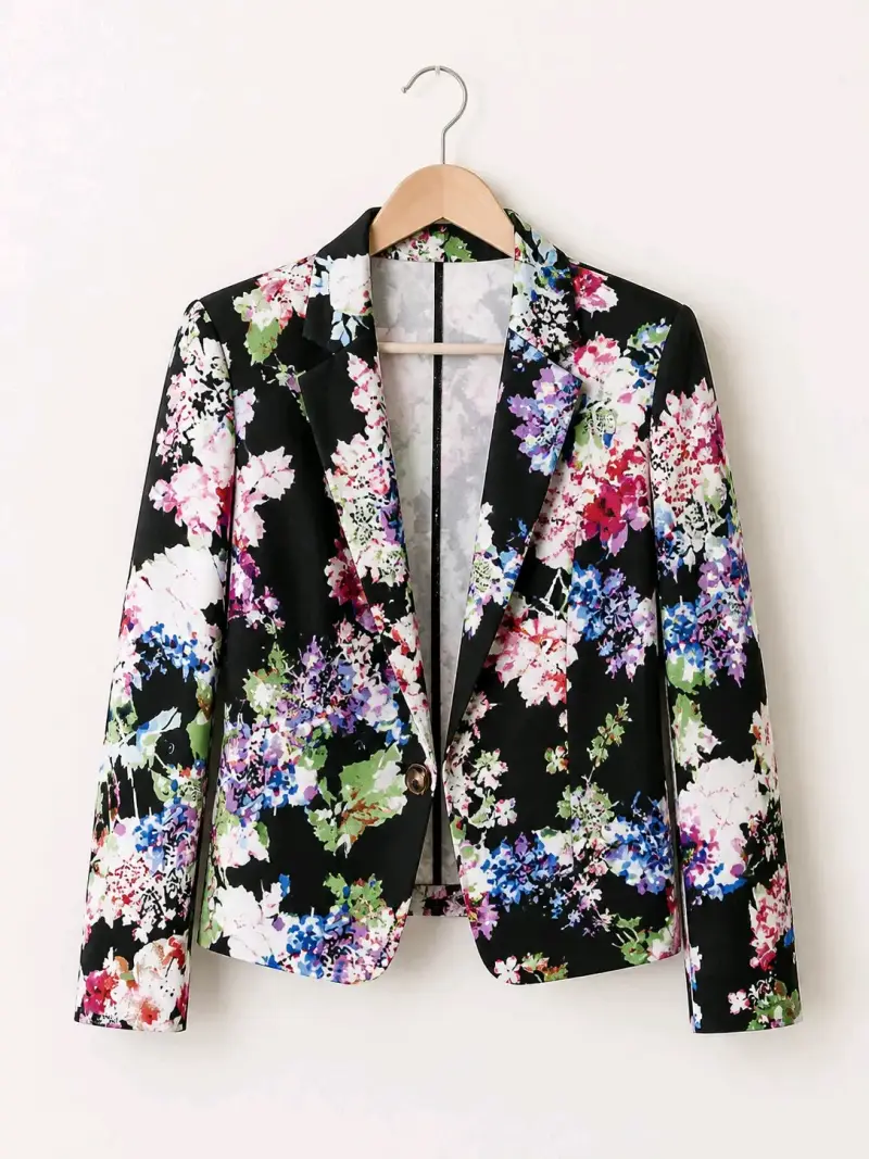 Blazer floreado mujer