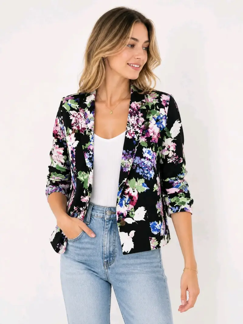 Blazer floreado mujer - 4