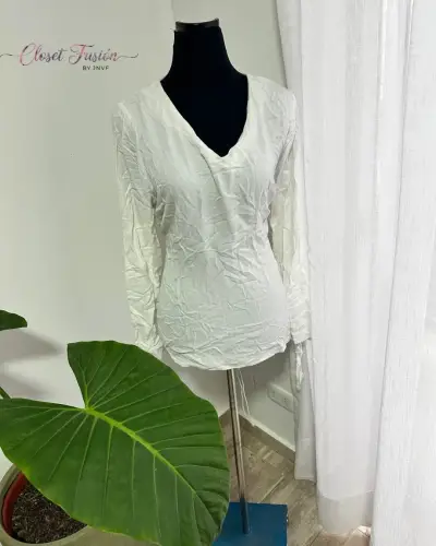 Polera blanca manga larga - miniatura 2