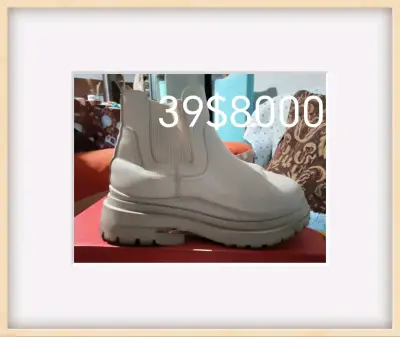 Botines beige plataforma - miniatura 1