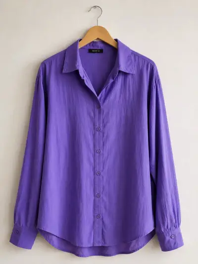 Camisa morada de mujer - miniatura 3
